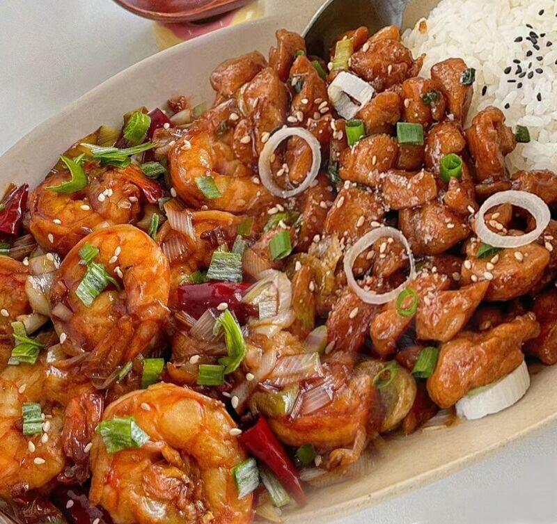 4. Teriyaki Chicken Shrimp